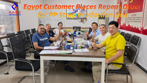 Neueste Unternehmensnachrichten über Kunde aus Ägypten erteilt Nachbestellung für Produktionslinie für PP-Bänder