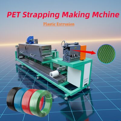 Guter Preis PET-Gurt-Herstellungsmaschine mit Extrusion, Kühlung, Zug, Streckung, Prägung, Einstellung und sekundärer Kühlung Online