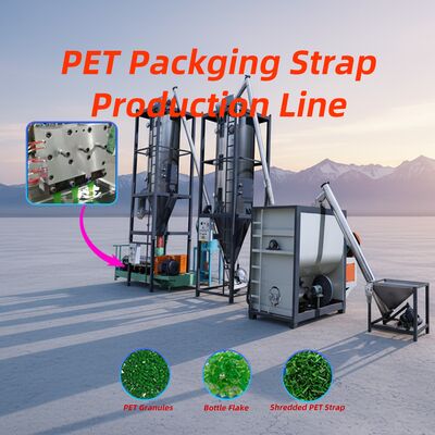 Guter Preis PET-Gurt-Herstellungsmaschine mit kompletter Produktionslinie vom Vortrocknen bis zum Wickeln mit Traktionsstreck- und Prägeschritten Online