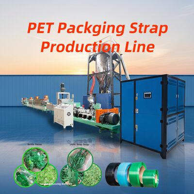 Guter Preis Einzel-Schneckenextruder PET-Gurt Produktionslinie mit 38CrMoALA-Schneckenmaterial, 100-800 KG/H Kapazität und anpassbaren Prägemustern Online