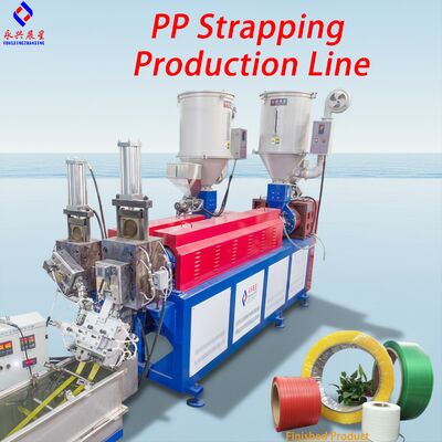 Guter Preis 60 kW doppelgeschraubte vollautomatische PP-Streifenband-Extrusionslinie für hochgenaue Verpackungen Online