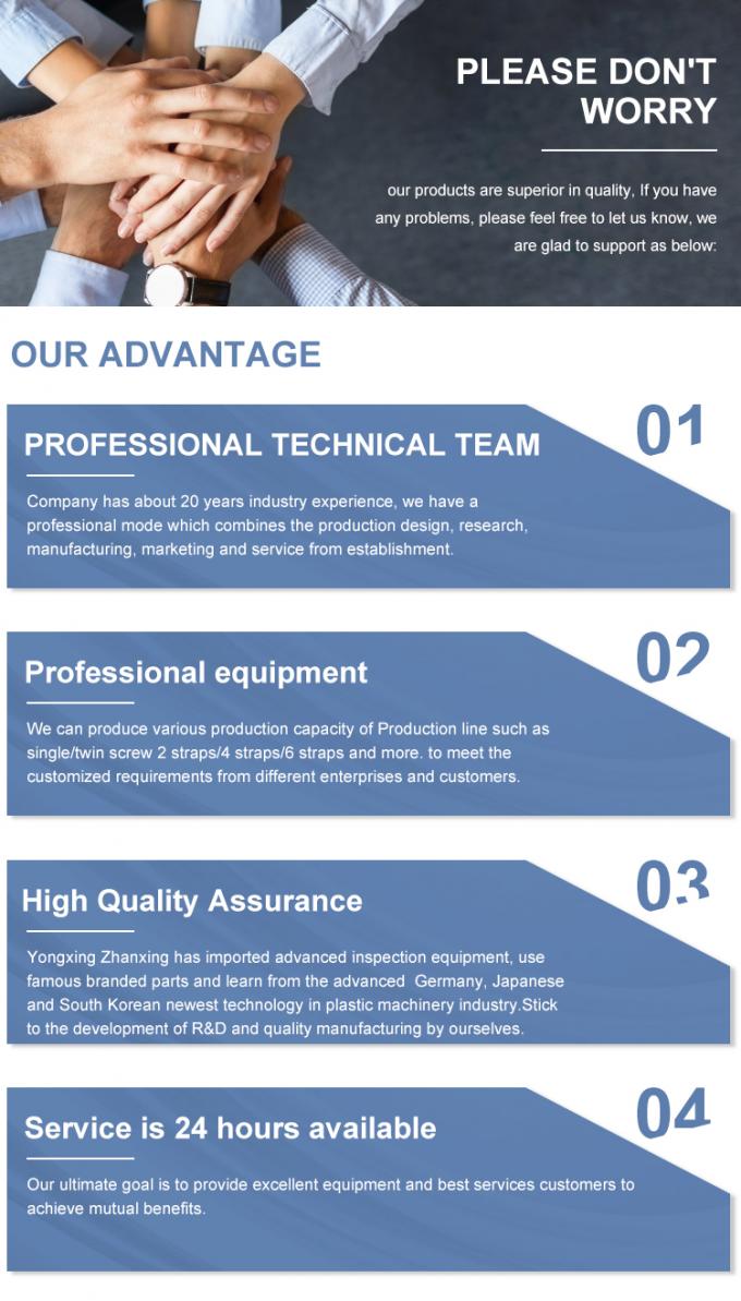 Edelstahl 304 PP-Band-Produktionslinie, Präge-PP-Verpackungsbandmaschine 18