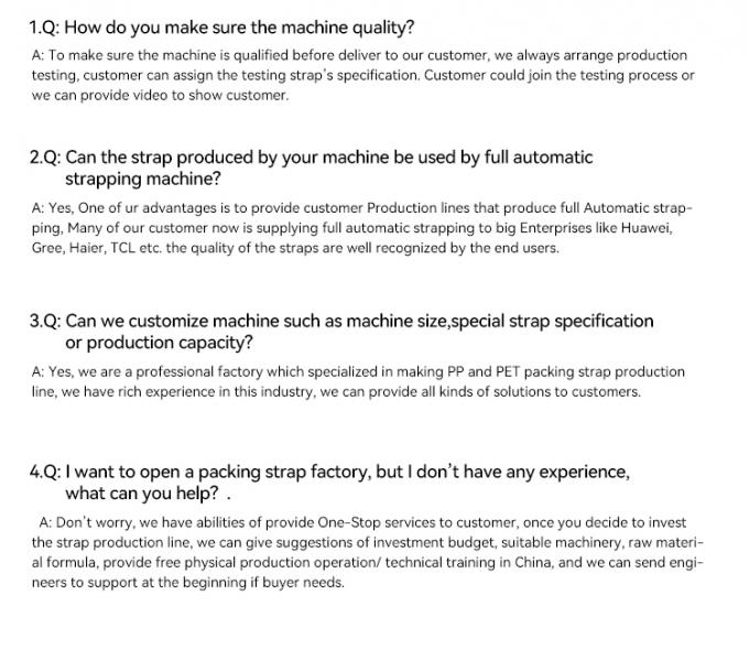 Edelstahl 304 PP-Band-Produktionslinie, Präge-PP-Verpackungsbandmaschine 20